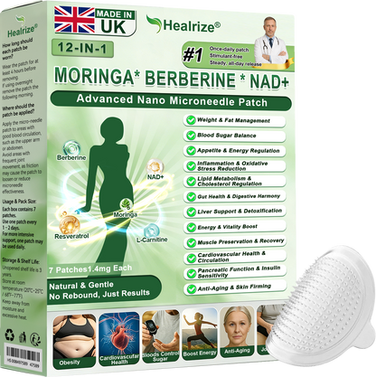 𝑶𝒇𝒇𝒊𝒄𝒊𝒂𝒍 𝑺𝒕𝒐𝒓𝒆| 👩‍⚕️𝐇e𝐚l𝐫i𝐳e®𝟏2-i𝐧-𝟏 M𝐨r𝐢n𝐠a * B𝐞r𝐛e𝐫i𝐧e * N𝐀D+ 𝐀d𝐯a𝐧c𝐞d N𝐚n𝐨 𝐌i𝐜r𝐨n𝐞e𝐝l𝐞 𝐏a𝐭c𝐡 (𝐎𝐧𝐜𝐞 𝐃𝐚𝐢𝐥𝐲, 𝐯𝐢𝐬𝐢𝐛𝐥𝐞 𝐜𝐡𝐚𝐧𝐠𝐞𝐬 𝐢𝐧 𝟕 𝐝𝐚𝐲𝐬）🏵️F𝐨r 𝐎𝐛𝐞𝐬𝐢𝐭𝐲, 𝐋o𝐨s𝐞 𝐒k𝐢n, 𝐃𝐢𝐚𝐛𝐞𝐭𝐞𝐬, 𝐒𝐥𝐞𝐞𝐩 𝐀𝐩𝐧𝐞𝐚, 𝐀𝐧𝐝 𝐉𝐨𝐢𝐧𝐭 𝐈𝐬𝐬𝐮𝐞𝐬🏵️