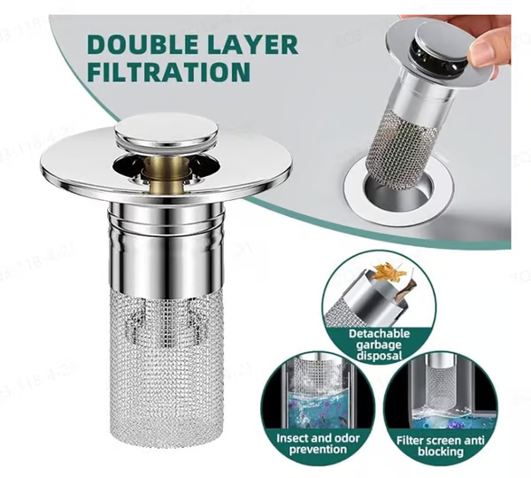 Last Day Promotion 49% OFF🔥🐳Pop Up Sink Drain Strainer----Removes odors and prevents blockages