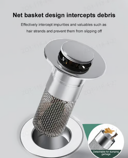 Last Day Promotion 49% OFF🔥🐳Pop Up Sink Drain Strainer----Removes odors and prevents blockages